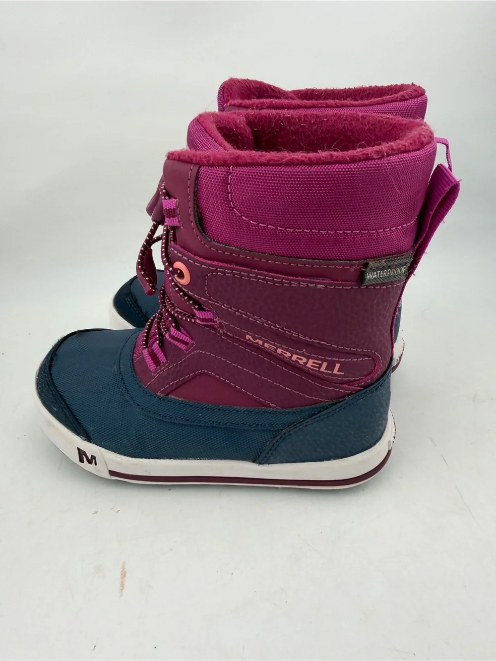Merrell Unisex Snow Bank 2.0 -SZ 10 M- Waterproof Berry Navy Winter Boots